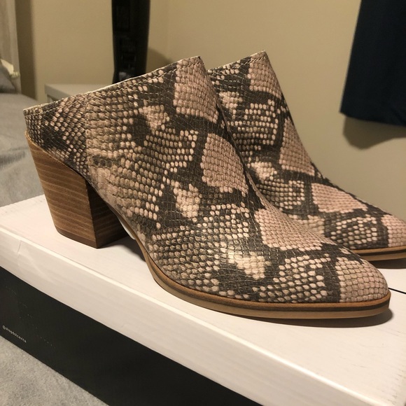dolce vita snakeskin mules